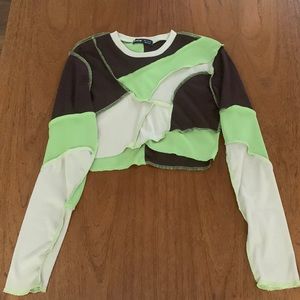 Shein long sleeved crop top sz small
